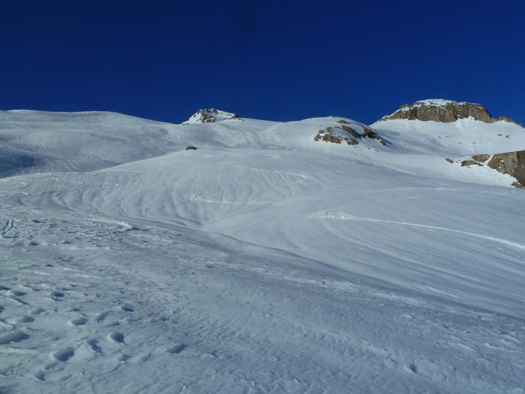 La parte alta del percorso, sopra al Rifugio des Conscricts