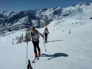 Massimo ed Enrica nel tratto che arriva al colle