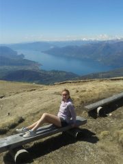 panoramica visuale sul monte rosa e sul lago maggiore