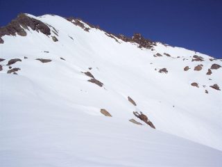 traverso verso l'ultimo pendio