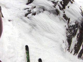 secondo risalto roccioso magicamente ricoperto di neve