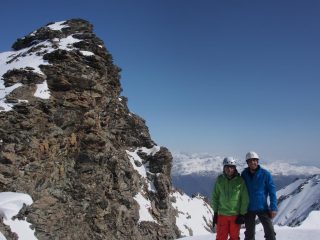 Al colle con la cima nord in secondo piano