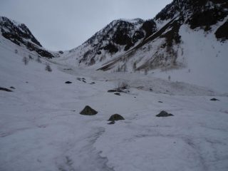 parte mediana del Vallone con le valanghe