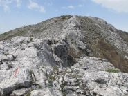 La cresta percorsa in salita