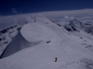 arrivo al colle tra i due Breithorn