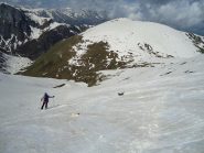 All'inizio del canalone, sciata da...cani