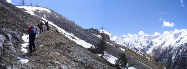 l'arrivo alla miniera Colonna...