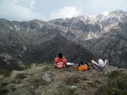 Il percorso visto da poco sotto il Rifugio Salvin