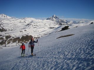 sullo sfondo il Monte Chaberton