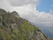 la cupside vista dal sentiero