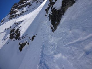 il delicato traverso per evitare il risalto sotto al Triangolo