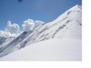 Le valanghe a lastroni anche qui sulla nord del Rossin sono ormai tutte giu'..