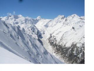 La Valeille dalla spalla q.2816m sulla cresta nord-ovest alla P.del Rossin