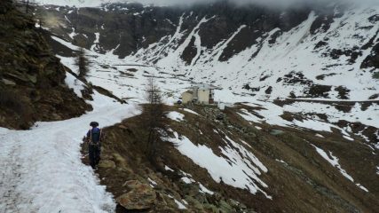 arrivando al Rifugio Selleries (4-5-2013)