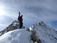 quasi alla spalla, la cresta che porta in vetta