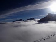 Fletschhorn,Lagginhorn e Weissmies svettano sopra le nebbie