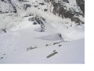 I pendii di discesa visti dalla vetta..