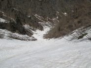 parte bassa del canale, un po' svalangato