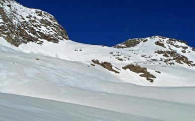 Il ripido pendio che porta sul Giacciaio