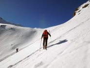 verso la sommità del canalone