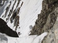 ultimo tratto prima di sbucare leggermente a ovest del colle Feuillas