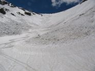 e dal quale caliamo con splendida sciata