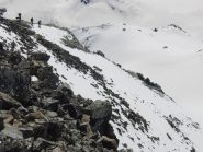 Scendendo dalla cresta di vetta