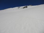 Pendio verso l'anticima