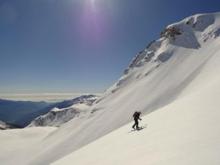 Poco sotto il pendio finale