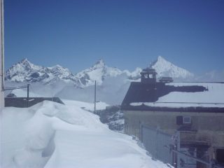 La triade Obergabelhorn, Zinalrothorn e Weisshorn