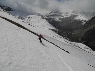 bella discesa fino all'Ecot..ma la neve non molla