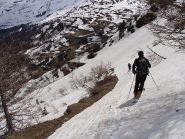 la discesa sulla stradina