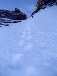 l'emozione di salire la neve del triangolo