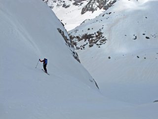 discesa del canalino alto