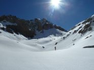Nella conque de Panestrel e sullo sfondo la cima