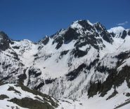 Testa di Tablasses, a sn la Valle Morta, a dx il canale N.O.