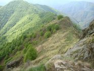 appena sopra Balmuccia la cresta con il traverso sotto il m. Tovo 