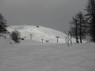 Le nostre tracce, le uniche a sinistra scendendo. Boh! 