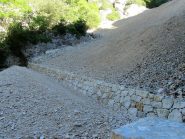 Un tratto del sentiero ripristinato in sicurezza