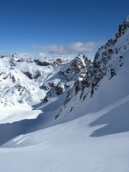 Dal Passo Corborant, verso i laghi di Rabuons
