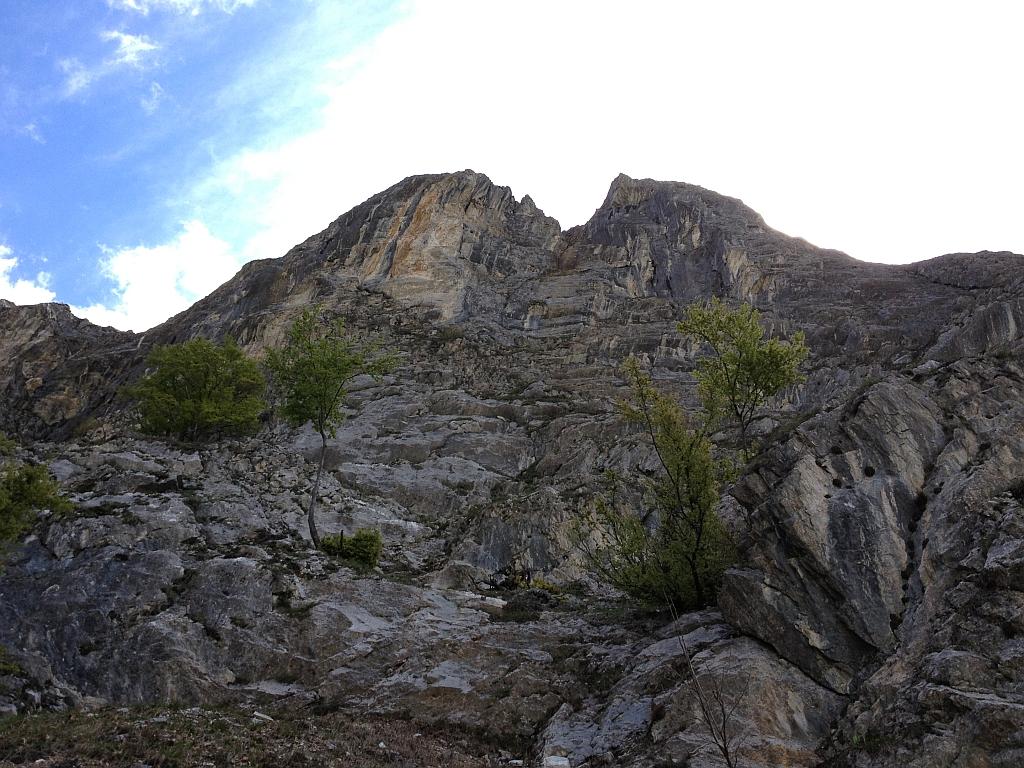 avvicinamento faticoso alla base delle vie