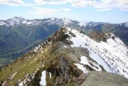 dalla cima della Balme il passaggio in cresta
