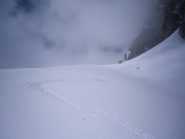 inizio la discesa ,belle curve e neve fantastica.... peccato non  aver potuto proseguire..