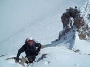 la parte ripida della cresta