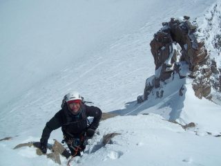 la parte ripida della cresta
