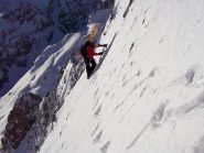 Traverso al canalino di uscita