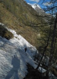 bello ripido il sentierino per il colle