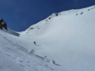 Discesa sul rifugio di Vens