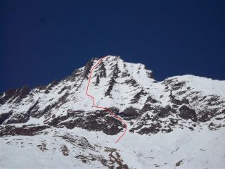 Itinerario con le due varianti alla base