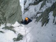all'uscita del tratto chiave del sesto tiro